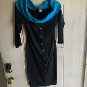 Timely Trends off the shoulder dress size 11 pullover 3/4 sleeves Made USA vtg